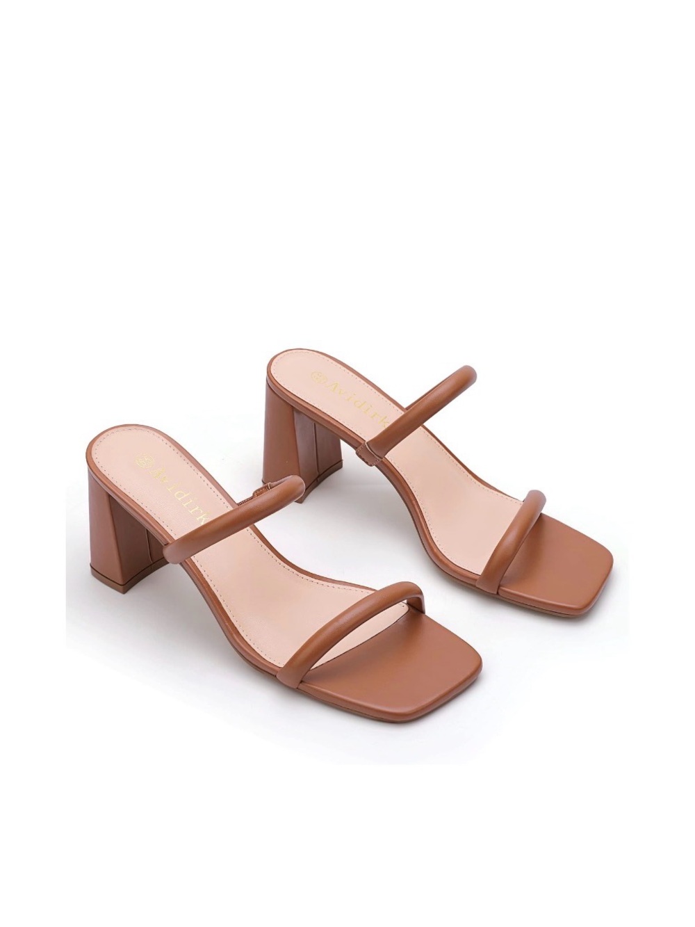 Avidirk Women's Square Open Toe Heeled Sandals